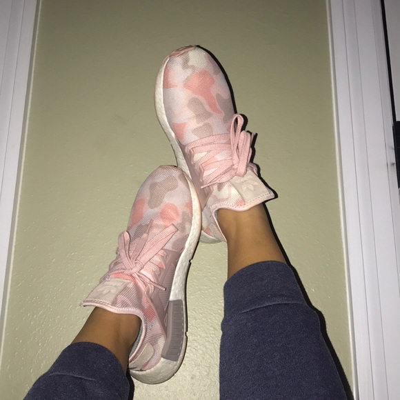 adidas Shoes - Adidas pink camp NMDs